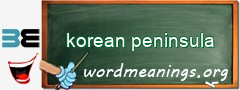 WordMeaning blackboard for korean peninsula